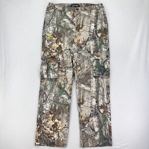 RealTree Hunting Cargo Pants Mens 32x34 Xtra Camo Flannel Outdoor Y2K Baggy